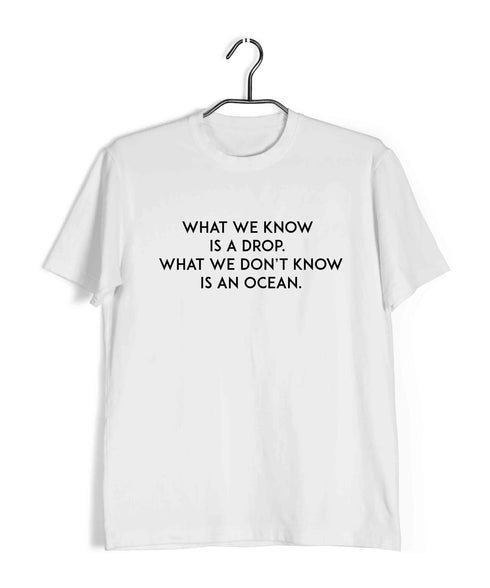 8 Dark What we know is a drop. TV Series Casual Graphic Printed T-Shirt for Men